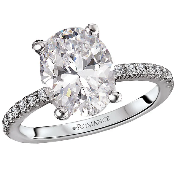 Ladies rings timeless glow -Peg Head Semi-Mount Diamond Ring