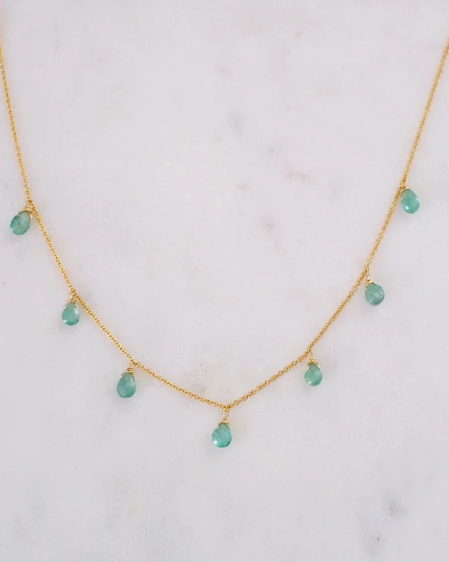 ladies necklaces minimalist-Light Emerald princess necklace