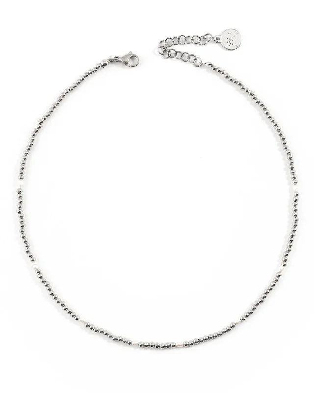 ladies necklaces shimmering-Alize Silver Necklace