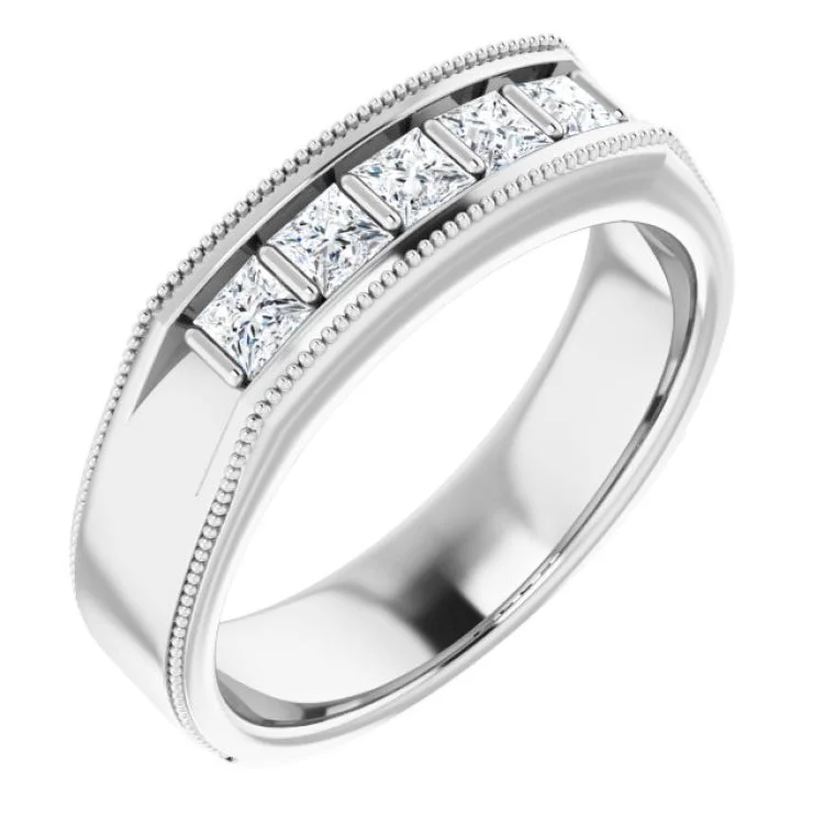 Ladies rings one off shine -14K White 5/8 CTW Natural Diamond Ring