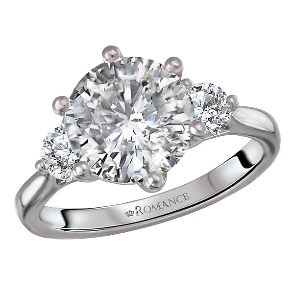 Ladies rings ethical glow -3 Stone Semi-Mount Diamond Ring