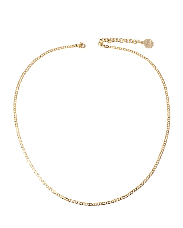 ladies necklaces modern-Brazen Gold Necklace