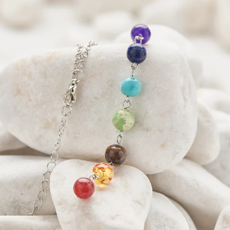 ladies necklaces reward-Reiki 7 Chakra Beaded Necklace