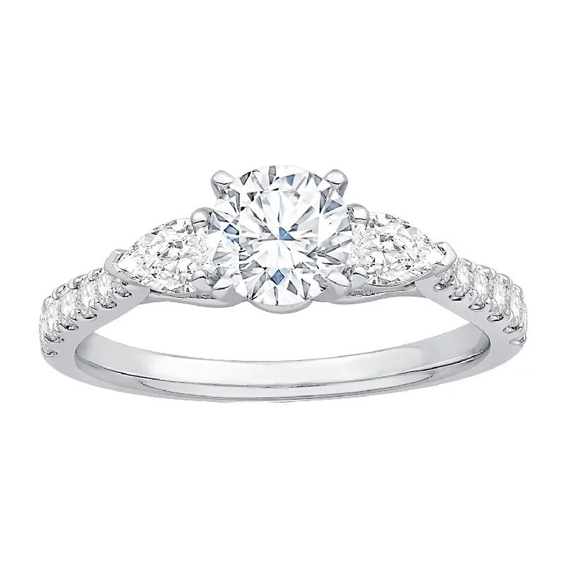 ladies engagement rings water resistant-14K White Gold Diamond Engagement Ring (1.40ctw)