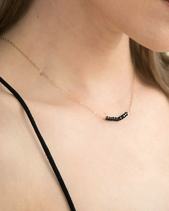 ladies necklaces resale-Black Onyx Band Necklace