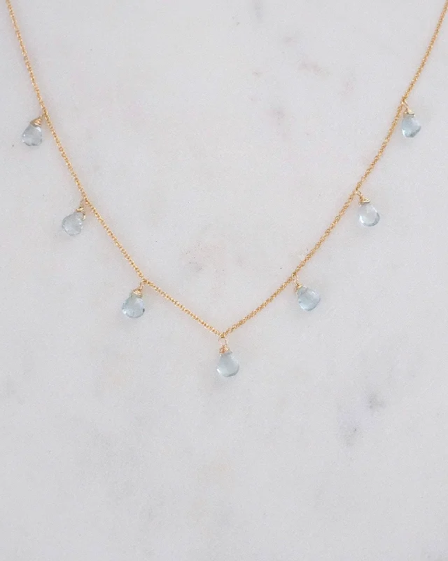 ladies necklaces bold-Aquamarine Princess Necklace