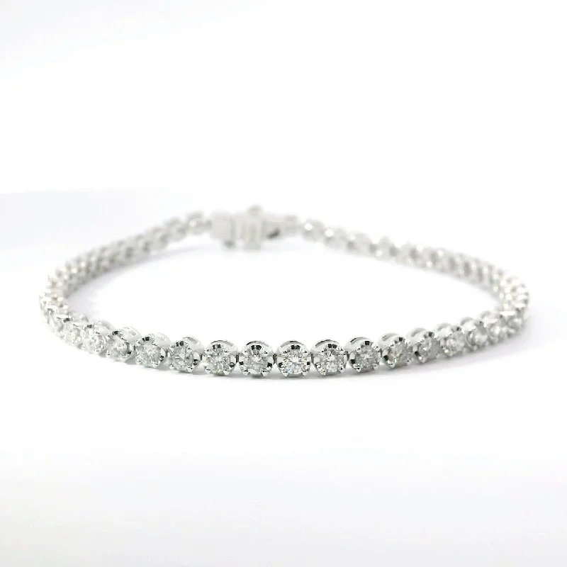 Ladies bracelets rare beauty -14K White Gold Diamond Tennis Bracelet