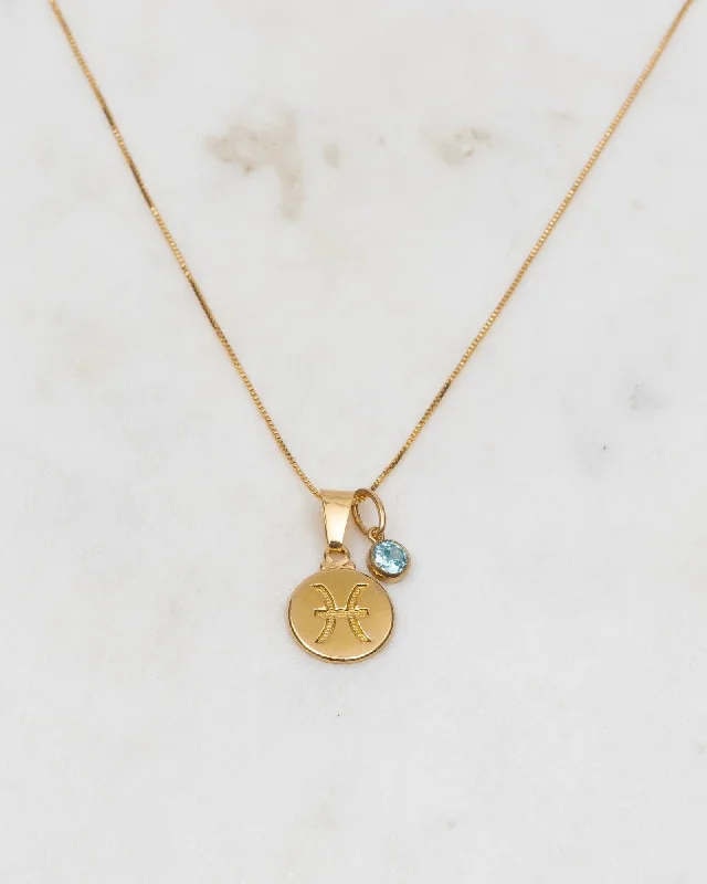 ladies necklaces initial-Pisces Zodiac Necklace