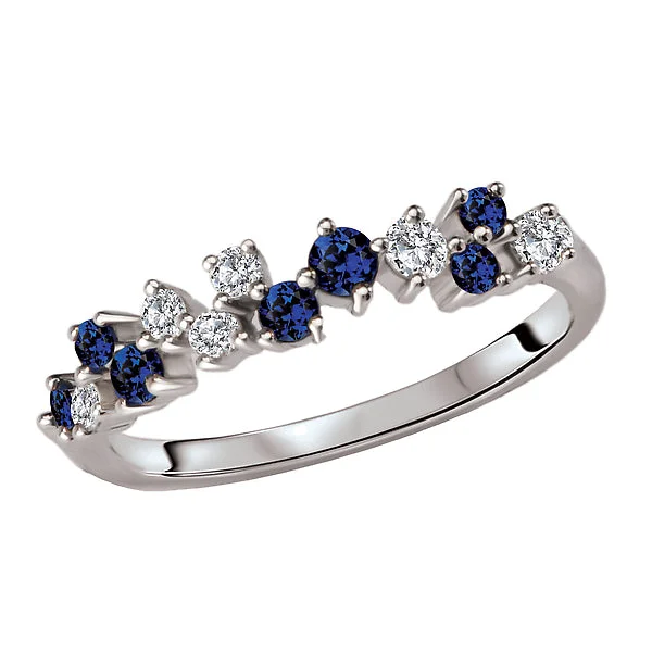 Ladies rings maori shine -Diamond and Sapphire Ring