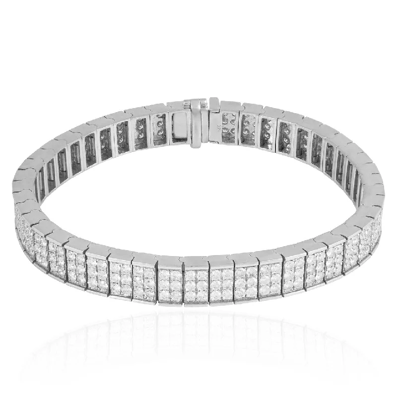 Ladies bracelets duo set -14k White Gold 9.5ct Diamond Bracelet