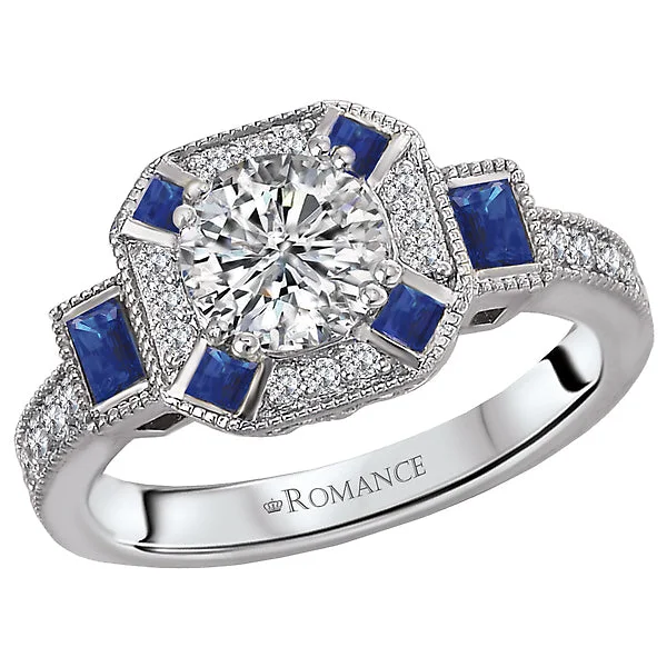 Ladies rings bespoke beauty -Sapphire and Diamond Semi-Mount Ring