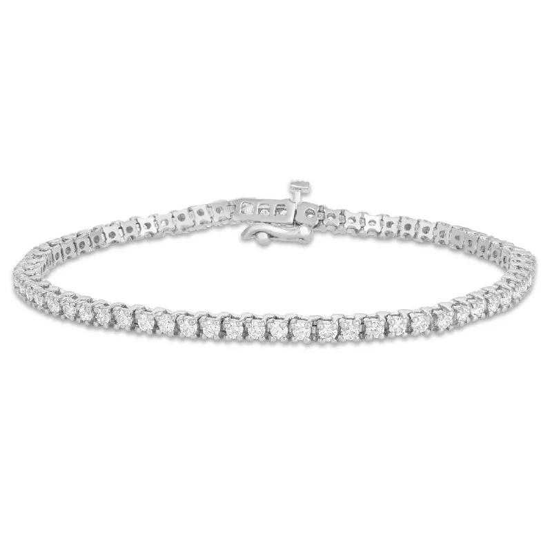 Ladies bracelets shift shine -14K Gold 2.67ct 2.2mm Diamond Tennis Bracelet