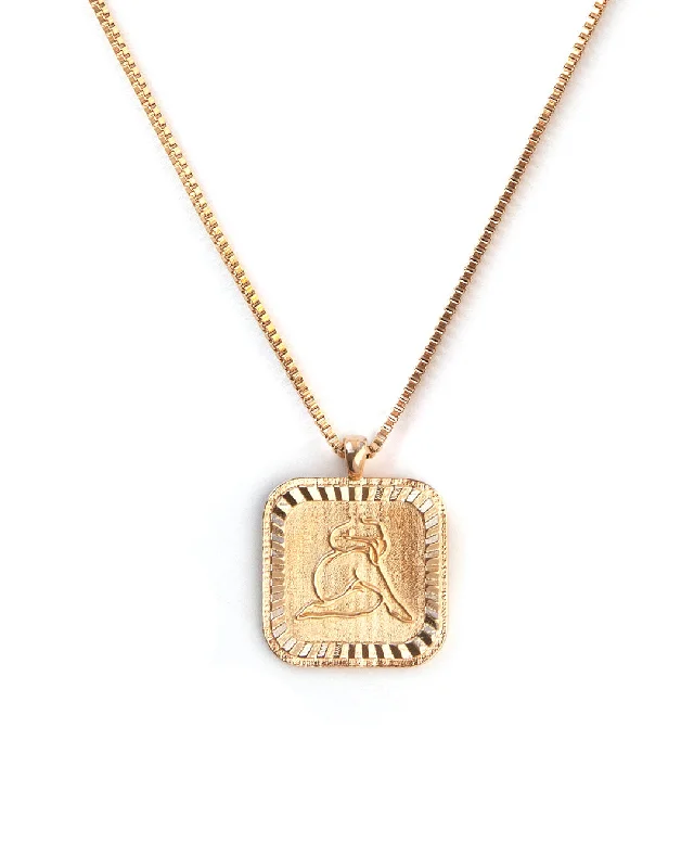 ladies necklaces meditation-Empower Gold Necklace