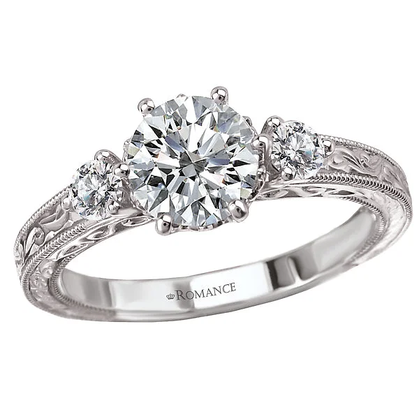 Ladies rings love shine -Vintage Semi-Mount Diamond Ring