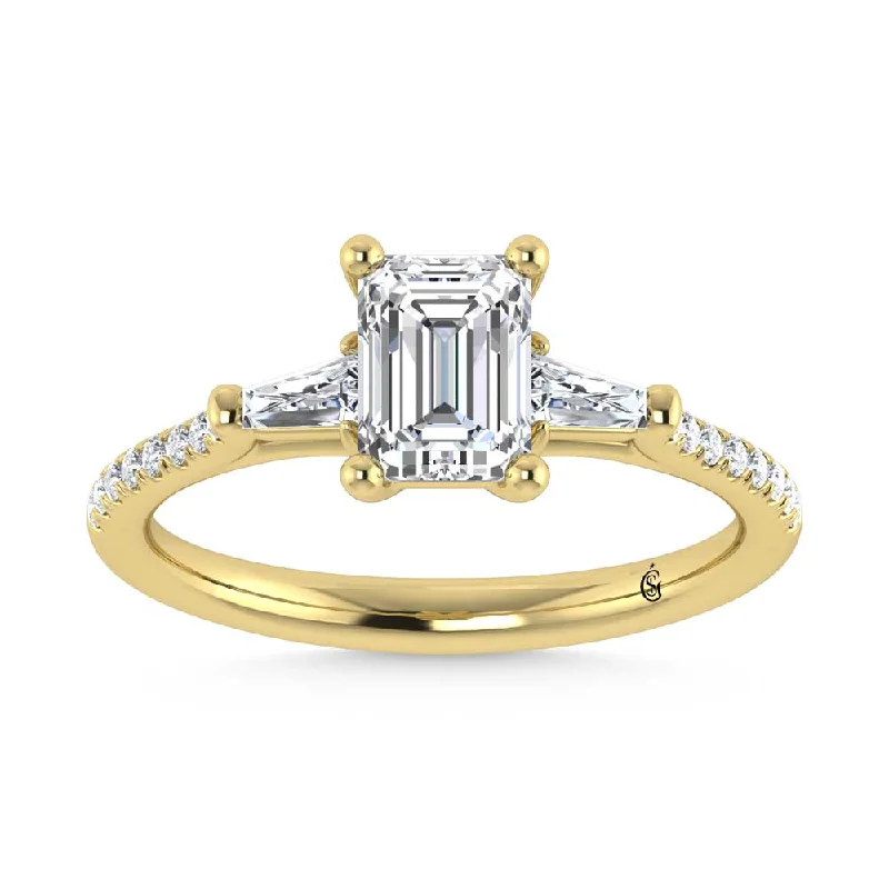 ladies engagement rings two tone-14K Yellow Gold Lab Grown Diamond 1 1/4 Ct.Tw. Engagement Ring