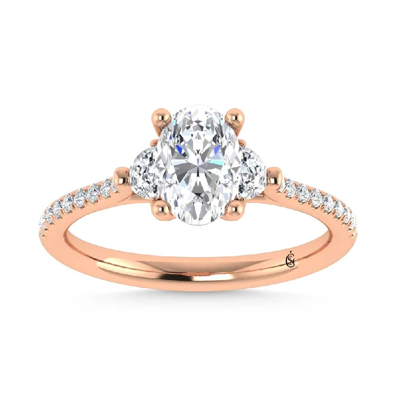 ladies engagement rings surprise-14K Rose Gold Lab Grown Diamond 1 1/4 Ct.Tw. Engagement Ring