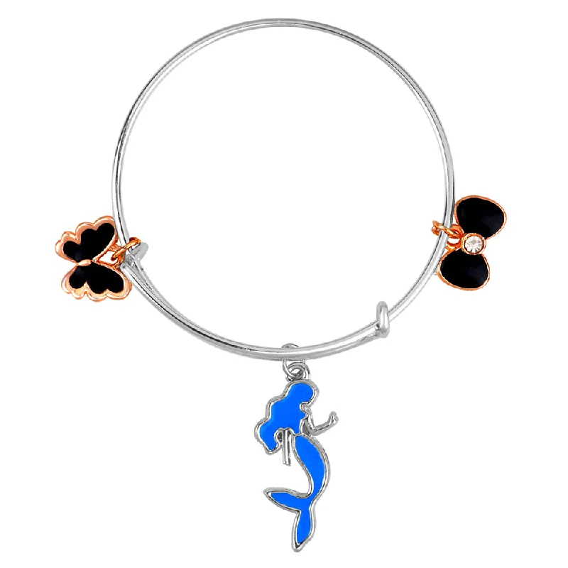 Ladies bracelets year glow -Mahi Mermaid Butterfly & Boo Shaped Enamel Work Charms Kids Bracelets for Girls (BRK1100970M)