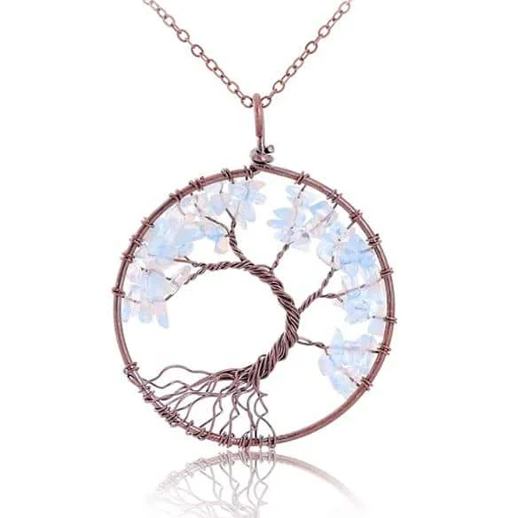 ladies necklaces luxury-Tree of Life Opalite Necklace