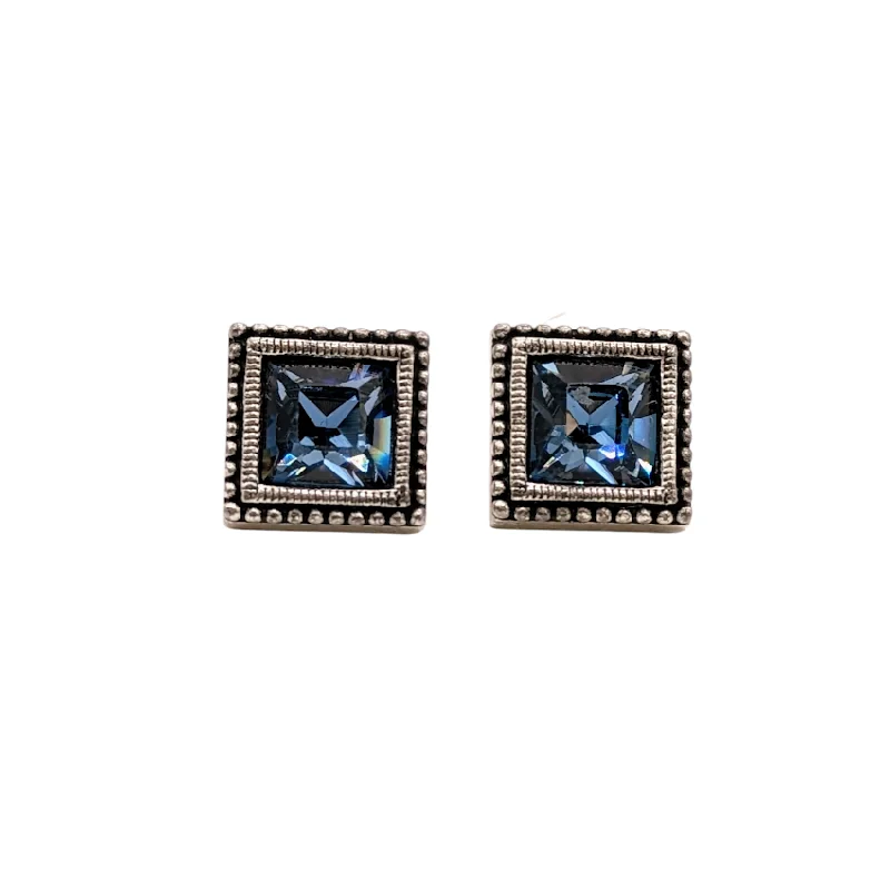 ladies earrings keepsake-Blue Gabby Earrings by Patricia Locke