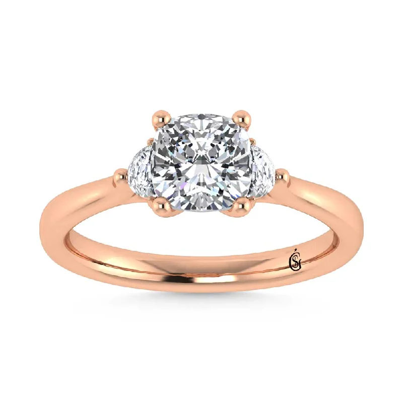 ladies engagement rings metallic-14K Rose Gold Lab Grown Diamond 1 1/6 Ct.Tw. Engagement Ring