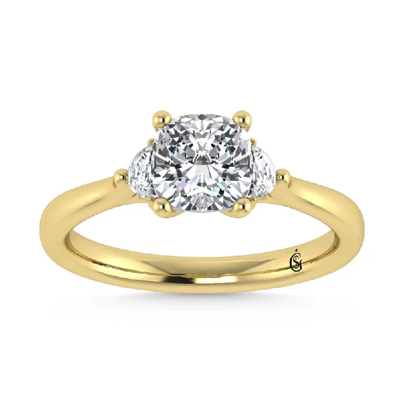 ladies engagement rings work-14K Yellow Gold Lab Grown Diamond 1 1/6 Ct.Tw. Engagement Ring