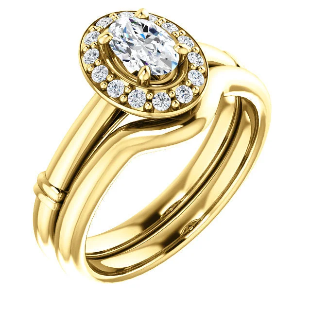 ladies engagement rings solitaire-14K Yellow 6mm Oval Engagement Ring 122177:556:P MB