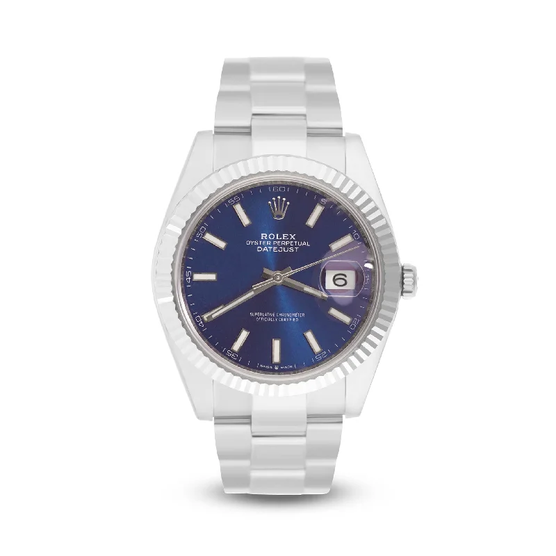 Ladies bracelets grace glow -Rolex Datejust 41 mm PERPETUAL Blue Dial with Oyster Bracelet