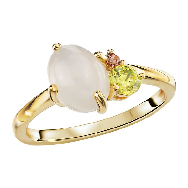 Ladies rings dazzling charm -Ladies Fashion Gemstone Ring