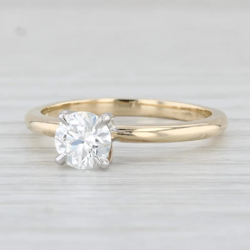 ladies engagement rings multi stone-New 0.70ct Round VS2 Diamond Solitaire Engagement Ring 14k Yellow Gold Sz 7 GIA