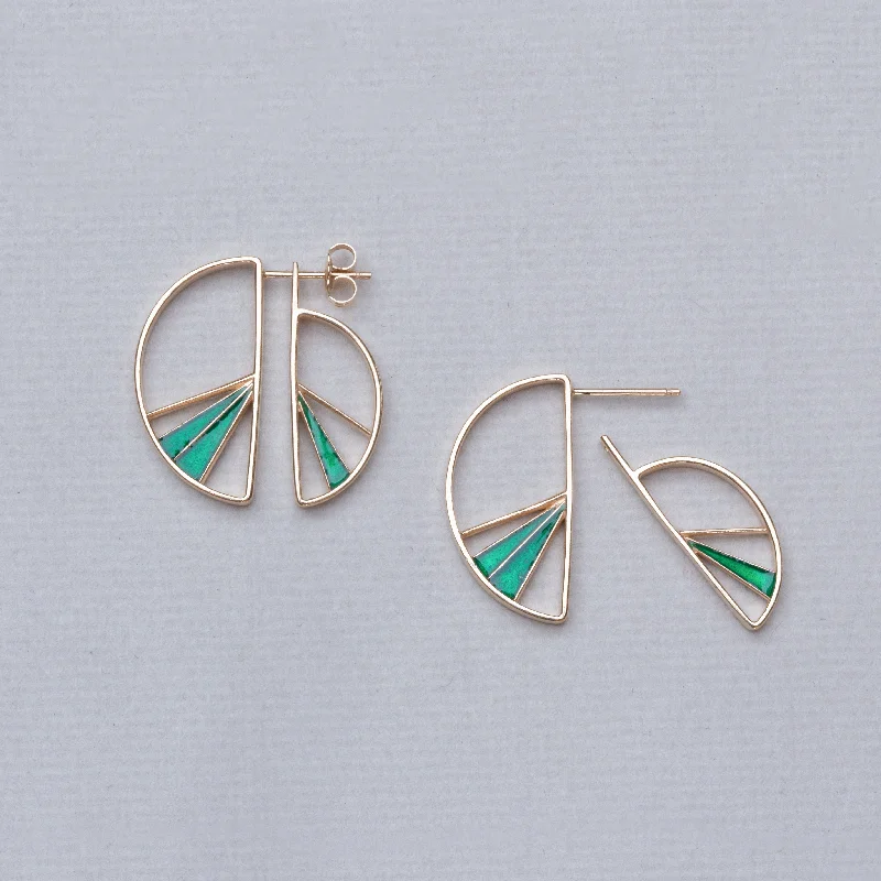 ladies earrings initial-Wedge Split Earrings