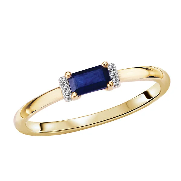 Ladies rings native charm -Diamond and Sapphire Ring