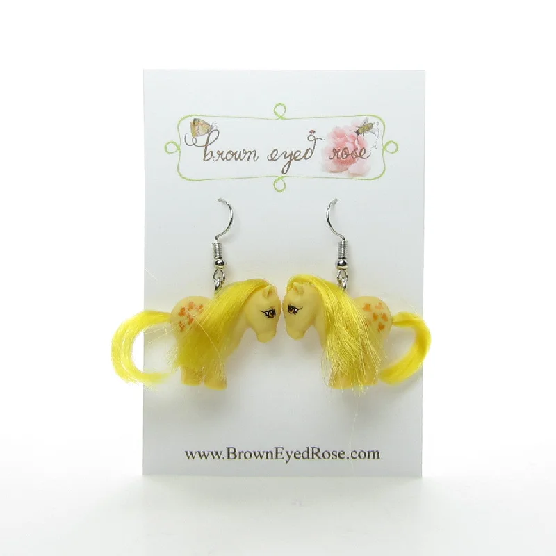 ladies earrings materials-Butterscotch Retro My Little Pony Earrings