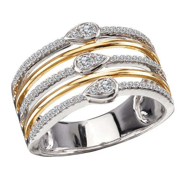 Ladies rings arabic charm -Ladies Fashion Two-Tone Ring