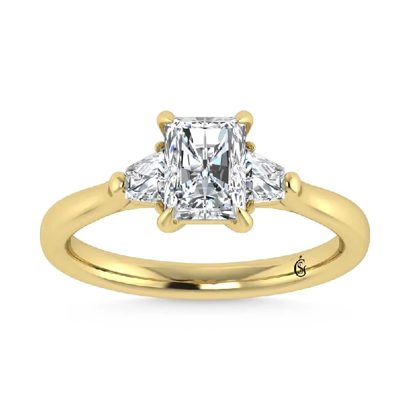 ladies engagement rings tarnish free-14K Yellow Gold Lab Grown Diamond 1 1/4 Ct.Tw. Engagement Ring