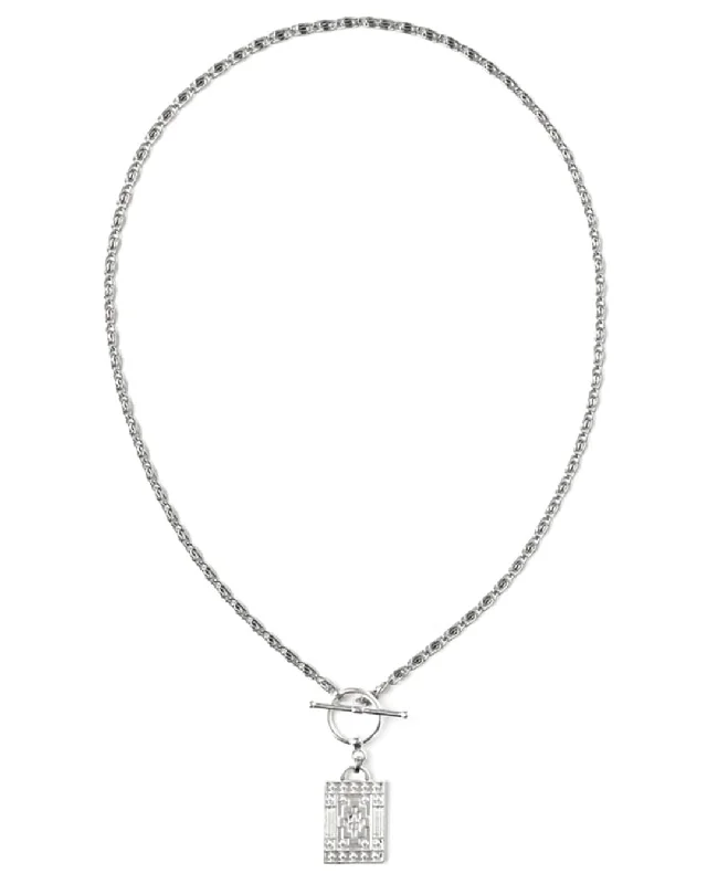 ladies necklaces subtle elegance-Damien Silver Necklace