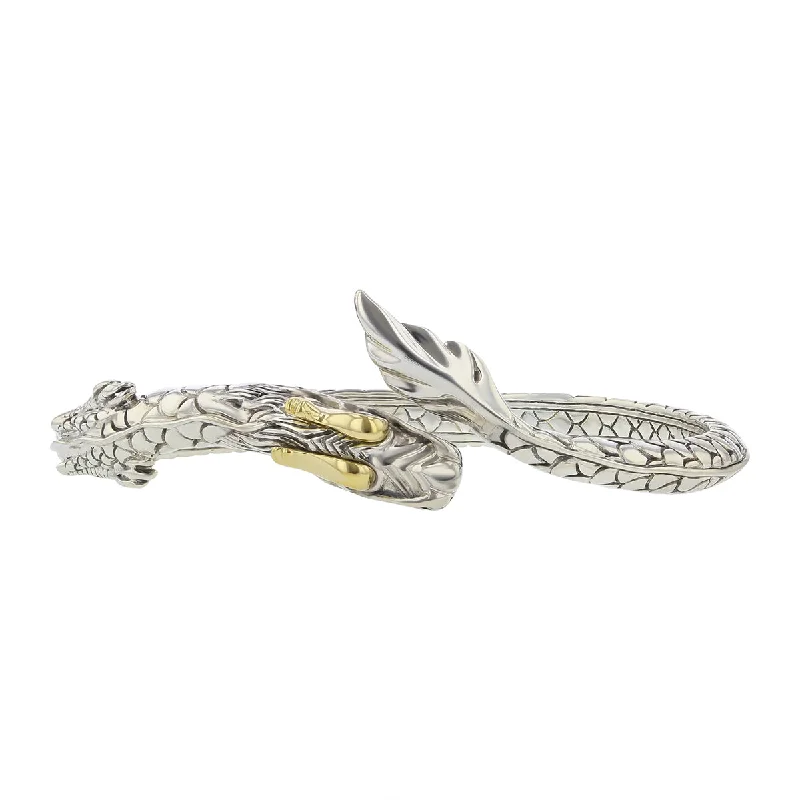 Ladies bracelets beam shine -John Hardy Legends Naga Hinged Bracelet in Sterling Silver and 18K Yellow Gold