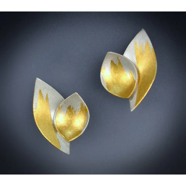 ladies earrings fashion-Leaf Earring