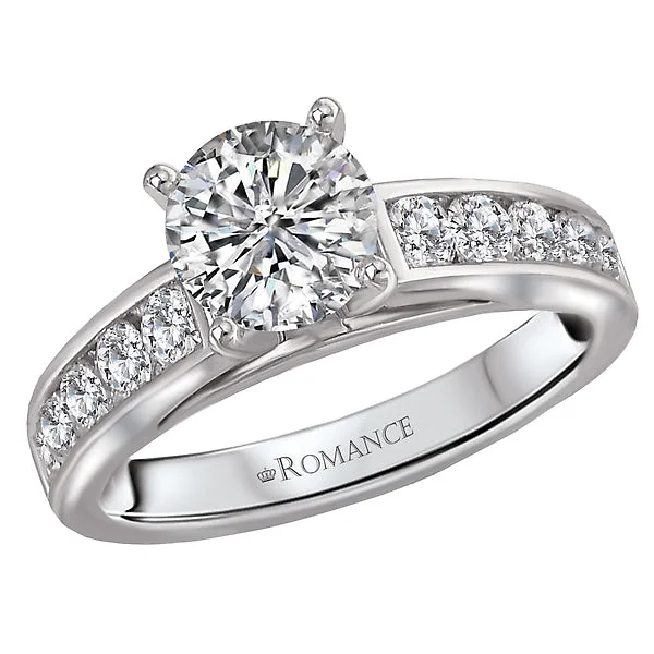 Ladies rings cushion cut shine -Classic Semi-Mount Diamond Ring