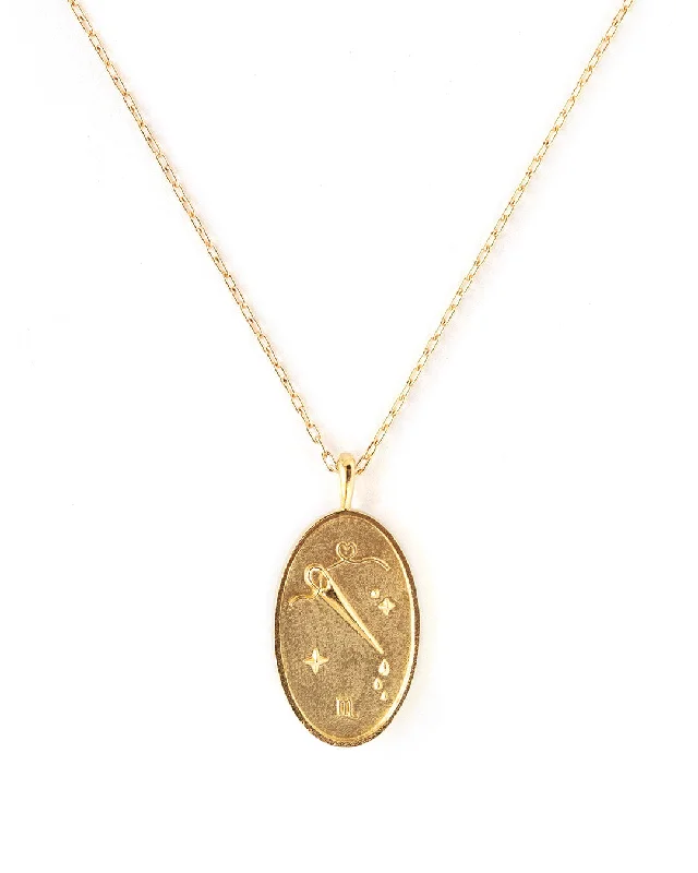 ladies necklaces high-end-Scorpio Gold Zodiac Necklace